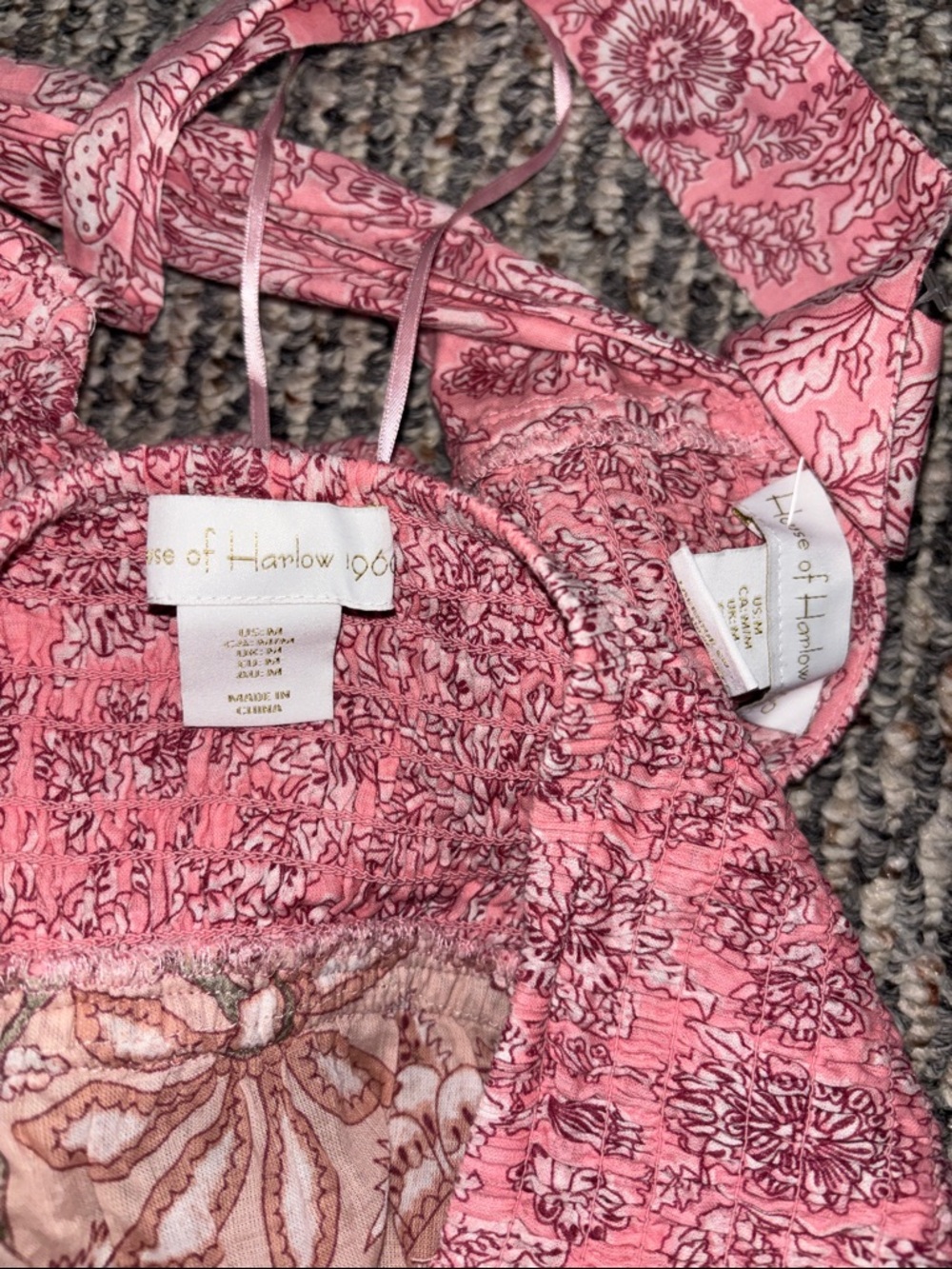 House of Harlow 1960 Pink Tiered Boho Skirt Set - Picture 6 of 6